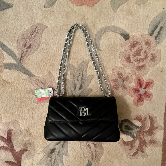 Badgley Mishka black vegan leather crossbody bag. NWT - Picture 3 of 9